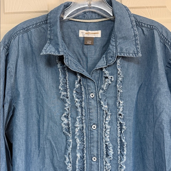 Pilcro by Anthropologie Casual Blue Button Down Shirt - Picture 8 of 14